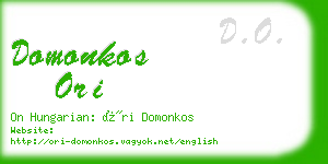 domonkos ori business card